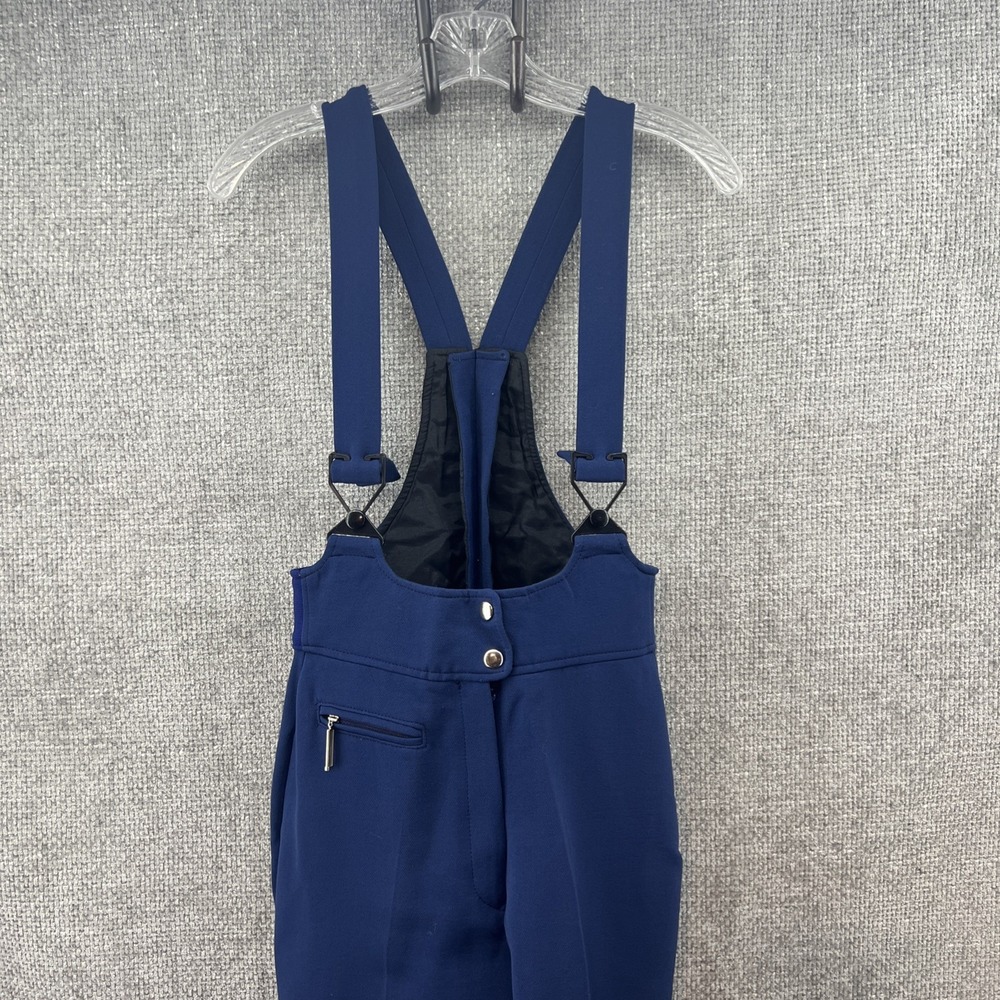 Vintage Mont Tremblant Navy Ski Bib Pants Rayon Ladies 10Long Made in Austria